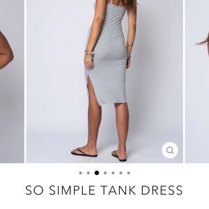 Cream So Simple Tank Dress